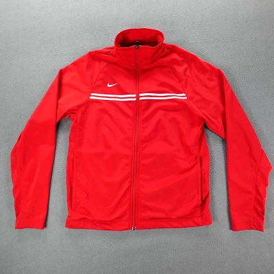 Chaqueta deportiva vintage Nike cremallera completa para hombre talla S roja con logotipo Swoosh Y2K Foto 1 de 4