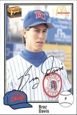 1989 Peoria Chiefs Team Issue #2 Braz Davis