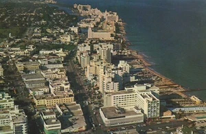 Vista aérea de Miami Beach, Florida - RPPC publicado - Imagen 1 de 3