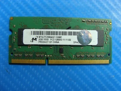Apple A1278 Laptop Micron 2GB Memory PC3L-12800S-11-13-C3 MT8JTF25664HZ-1G6M1 - Image 1 of 2