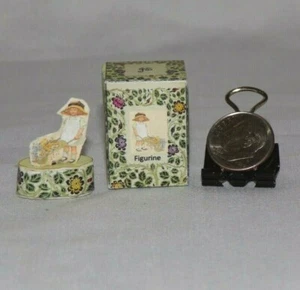 Dollhouse Miniature Figurine & Box Little Girl Wheelbarrow Flowers Floral 1:12 - Picture 1 of 1