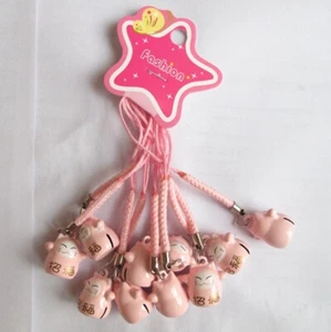 New 60 pcs Cartoon Cat Jingle Bells Lanyard DIY Making Accessories keychians - Picture 1 of 1