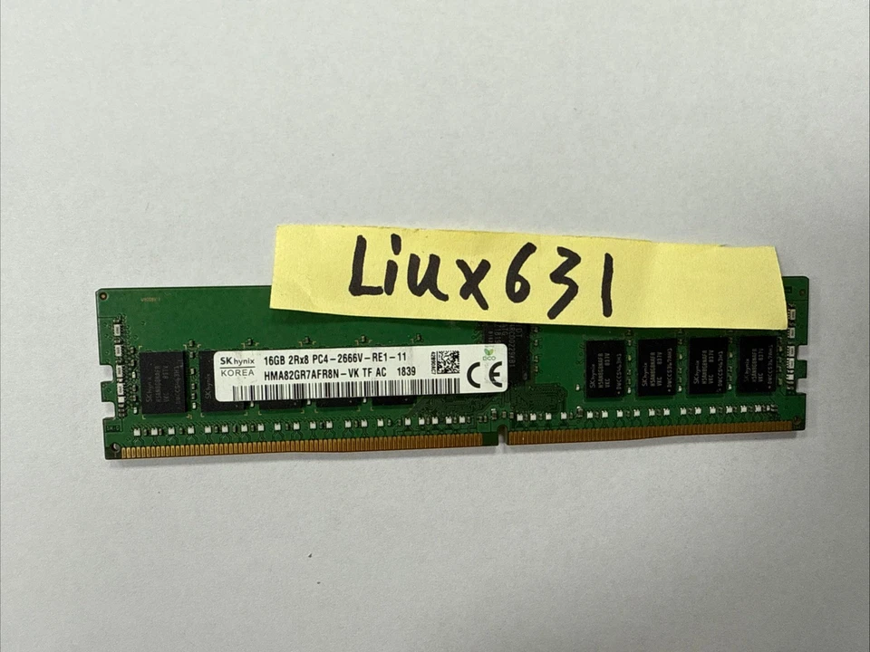 HMA82GR7AFR8N-VK SK HYNIX DDR4 16GB 2RX8 PC4-21333 2666MHz RDIMM - Image 1 of 1