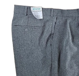 Habands Men 42 PANTS Flat Front Slant Pockets Polyester HOUNDSTOOTH NWT - Picture 1 of 9