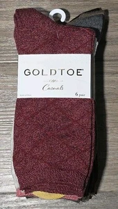 6 pares de calcetines de vestir informales con puntera dorada para mujer texturizados multicolor talla 6-9 - Imagen 1 de 9