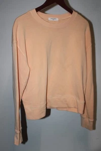 $110 Perfect White Tee perfectwhitetee Peach Sweatshirt Small TYLER 100% Cotton - Picture 1 of 8