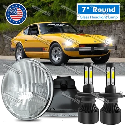 Faro LED redondo de 7 pulgadas para Datsun 240z 260z 280zx 1600 180B 520 620 ++ Foto 1 de 4