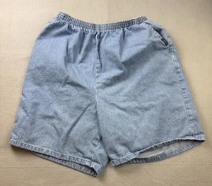 Pantalones Cortos Jean Chic Para Mujer 14 Cintura Elástica Lavado Ligero Pantalones Cortos De Colección - Imagen 1 de 7