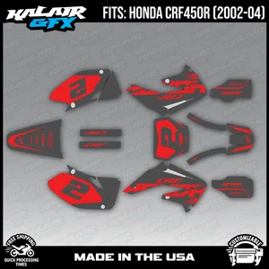 Kit de gráficos para vuelo Honda CRF450R (2002-2004) - GRIS - Imagen 1 de 4