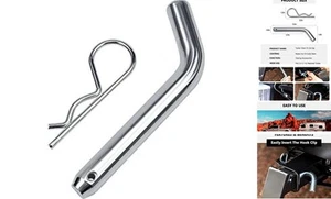 Pin y clip de enganche de remolque con cabezal ranurado, diámetro de 5/8 pulgadas, se adapta a 2 o 2 - Imagen 1 de 8