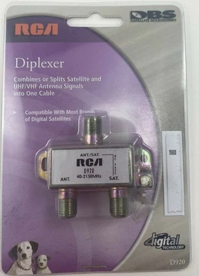 RCA Diplexer Digital Technology Splitter D920 Factory Sealed NIP - Image 1 of 2