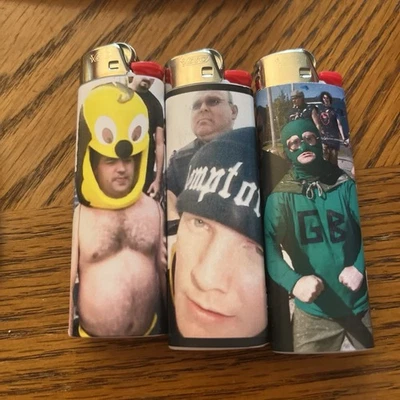 Nuevo remolque 3 encendedores Bic personalizados Park niños, burbujas verde bastardo abeja Jroc Foto 1 de 4