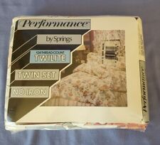 Vintage Performance By Springs Twin Set Kims Garden NOS 124 thread count Twilite
