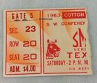 CFB 1963 11/02 Texas Longhorns(National Champs)at SMU Football Ticket Stub-Nobis