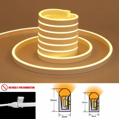 Lâmpada tubo corda flexível 110V impermeável LED faixa de luz de néon SMD 2835 para sala - Imagem 1 de 4