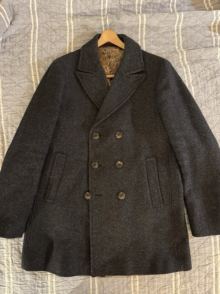 Ted Baker London Men’s Peacoat Size 4 (Large) Charcoal Gray - Image 1 of 4