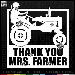 Calcomanía adhesiva de vinilo Thankyou Mrs. Farmer I love my Mom mujer de granja dueña - Imagen 1 de 4