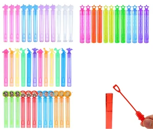 Neon Bubble Tubes Childrens Birthday 12 24 Party Bag Fillers Wedding Favour Toys - Picture 1 of 7