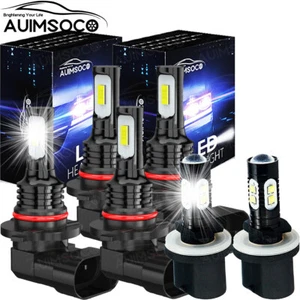 For Nissan Titan 2004-2015 9005 9006 880 6x Xenon White LED Headlight&Fog Bulbs - Picture 1 of 23