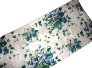 WAVERLY SWEET VIOLETS PURPLE IVY GREEN FLORAL (1) WIDE VALANCE 19X159 CUSTOM - Picture 1 of 5