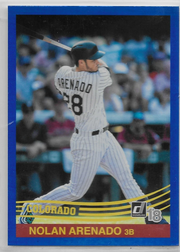 2018 Donruss Holo Blue #236 Nolan Arenado Colorado Rockies - Image 1 of 1