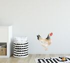 White Hen Wall Decal Watercolor Farm Animal Removable Fabric Wall Sticker