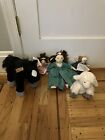 Colonial Williamsburg Plush Lot Horse, Lamb, Large Rag Doll, Two Small Rag Doll