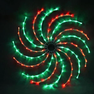 LED Spinner Green & Red 50cm Motif String Light Christmas Outdoor - Picture 1 of 9