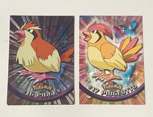 Topps Pokemon Karten Holo Holographic Pidgey Normal Pidgeotto 1999 16 17 Nintendo - Bild 1 von 3