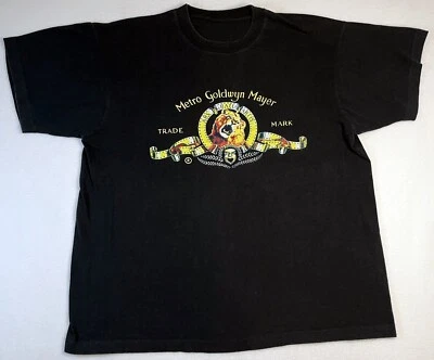 Camiseta promocional vintage MGM Metro Goldwyn Mayer años 90 - XL negra Foto 1 de 2