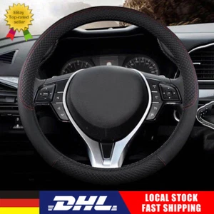 Für VW BMW Audi Lenkradhülle Lenkradbezug Echtleder Lenkrad Bezug Ø 37-38cm DHL - Bild 1 von 14