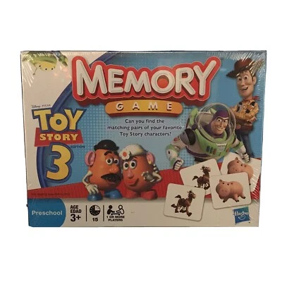 TOY STORY 3 Edition Memory Game Hasbro Disney Pixar Preschool 3+ Woody Buzz New - Image 1 of 4