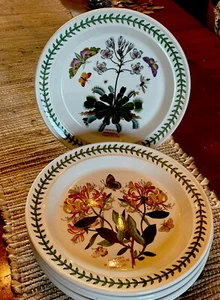 Portmierion Botanic Garden 10.5" Dinner Plate Set of 6 Assorted Motifs Flowers - Picture 1 of 11
