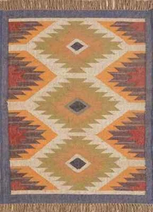 Wool Jute Vintage Kilim Rug tribal southwestern kilim rug moroccan navajo rug - Picture 1 of 4