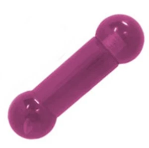 Barbell Tongue Nipple Ring Heavy 00 Gauge 5/8" Purple Acrylic 12mm Balls Bod - Picture 1 of 3