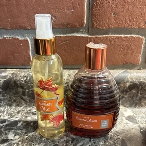 Bath and Body Works Salted Caramel Apricot Mist & Sealed Shower Gel Gift Set - Picture 1 of 5