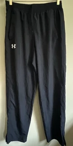 Under Armour HeatGear Womens Lg Loose Track Pants Drawstring Zipper Ankle Pocket - Picture 1 of 11