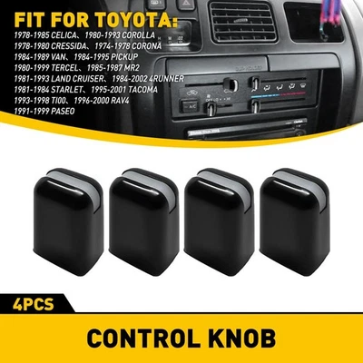 Repuesto de perilla de control de calefacción de aire acondicionado 4 piezas para TOYOTA COROLLA TOYOTA TERCEL 1980-93 Foto 1 de 4