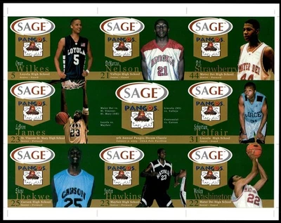 Hoja verde sin cortar Lebron James Rookie Sage Pangos High School 2002-03 *JP2058 Foto 1 de 2
