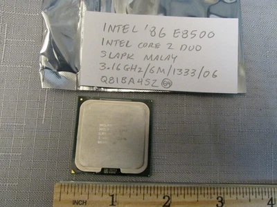 Intel Core 2 Duo E8500 CPU 3.16 GHz 6MB LGA-775 Dell Desktop CPU SLAPK - Image 1 of 2