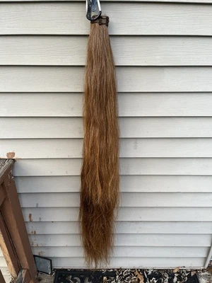 Layered 1 Pound Fake Horse Tail Extension Red Chestnut 50” Length - Image 1 of 4