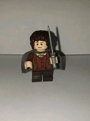 Lego Frodo Bolsón Mini Figura con Capa Espada Señor de los Anillos Foto 1 de 4