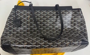 echt Goyard schwarz Chevron Druck Canvas Bellachasse PM Beuteltasche Tasche ATO20157 - Bild 1 von 15
