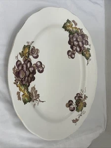 Porcelain Serving Platter Wedgwood & Co LTD England Grape Motif - Picture 1 of 17