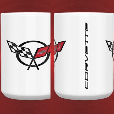 Taza de café Chevrolet C5 Corvette 1997-2004 grande personalizada diseño de logotipo emblema Foto 1 de 4