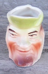 Man Red Beard Green Hat Toby Mug Vintage Decorative Czechoslovakia China - Picture 1 of 5