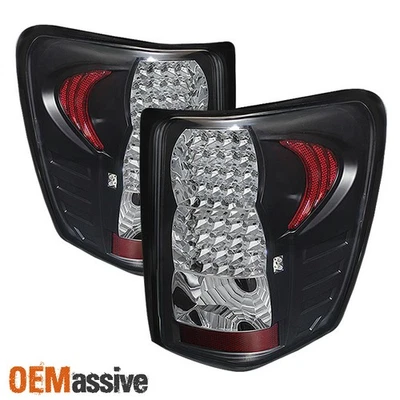 Fits 99-04 Jeep Grand Cherokee SUV LED Black Tail Lights Brake Lamp Left & Right - Изображение 1 из 3