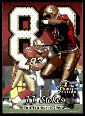 1999 FLAIR SHOWCASE PASSION ROW 2 J.J. Stokes San Francisco 49ers #92 - Image 1 of 2