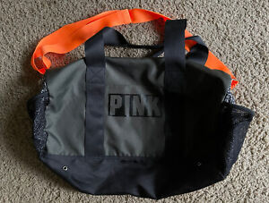 PINK by Victoria’s Secret Duffle / Gym Bag. Gently Used. Black & White Orange