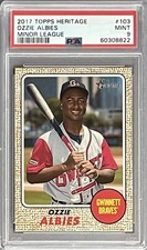 OZZIE ALBIES 2017 TOPPS HERITAGE MINOR LEAGUE #103 PSA 9 MINT QTY